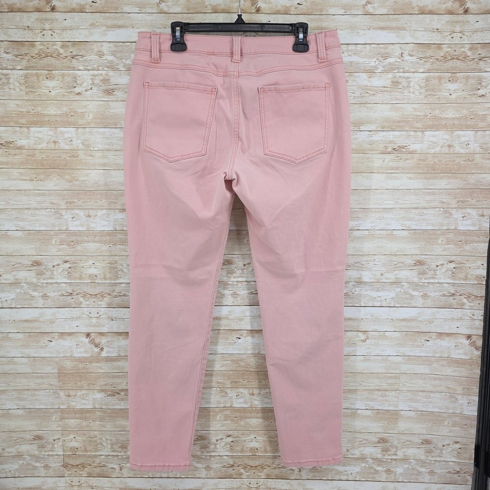 Cabi Style 230 Skinny Mid Rise Stretch Pink Jeans Womens 14 - Picture 2 of 8